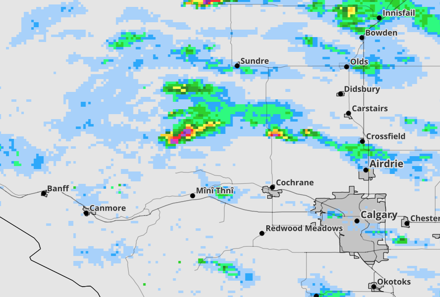 Early storm progression radar frame