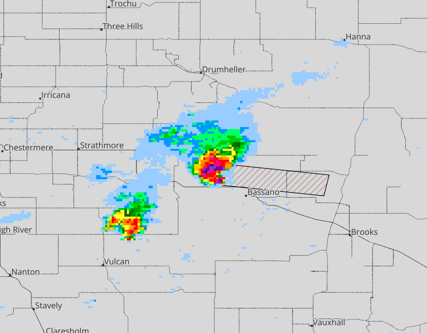 Radar imagery of storm